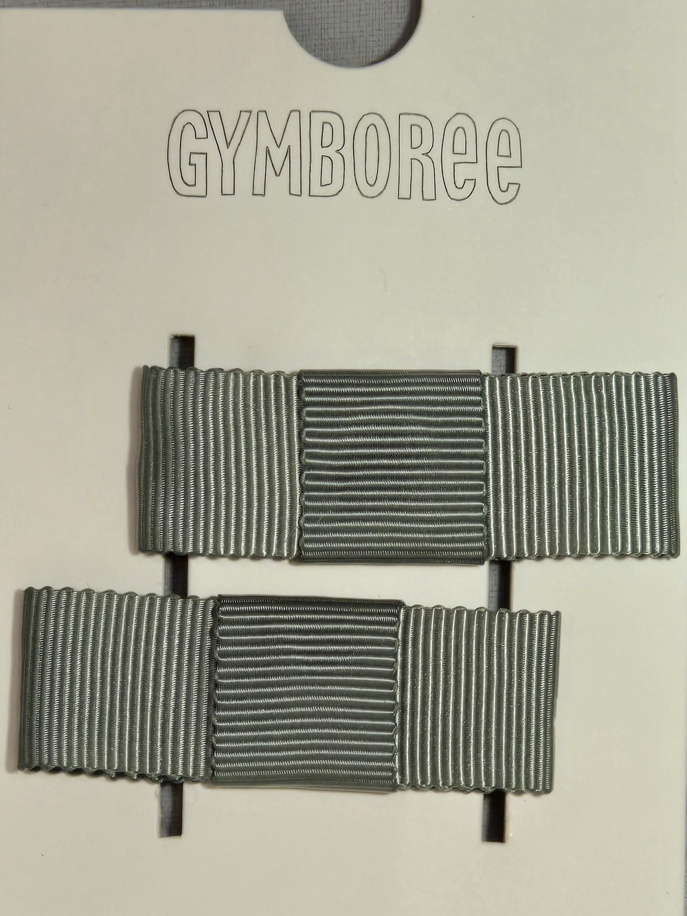 Gymboree Silver-Grey Grosgrain Ribbon Clip Set